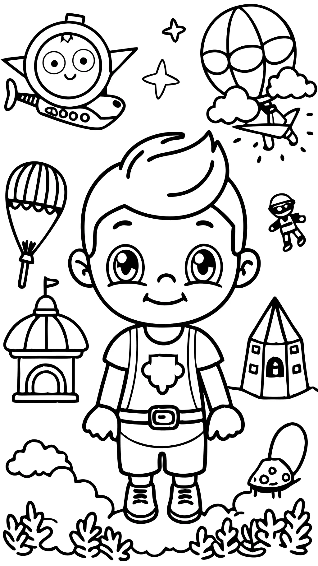 boyish coloring pages